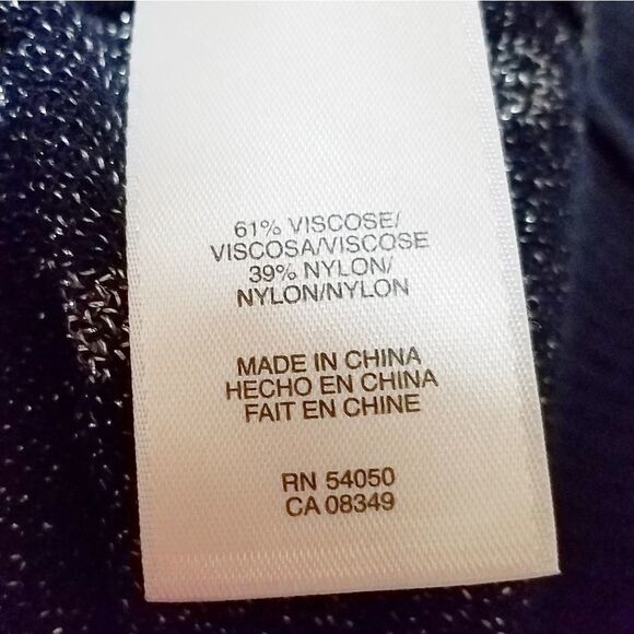 JONES New York Blue Silver Polka Dot Sweater Med - Picture 8 of 8